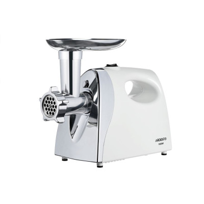 М'ясорубка Ardesto MGL-2050R White, 1800 W, 3 диски, насадка для томатів, для домашніх ковбас, продуктивність 2 кг/хв, реверс