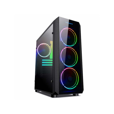 Корпус Frontier MARS Black, без БЖ, Mid Tower, ATX / Micro ATX / Mini ITX, 2xUSB 2.0, 1xUSB 3.0, 3x120 мм RGB, 400x180x450 мм