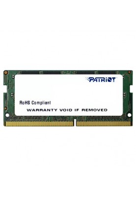 Пам'ять SO-DIMM, DDR4, 8Gb, 2666 MHz, Patriot, 1.2V, CL19 (PSD48G266681S)