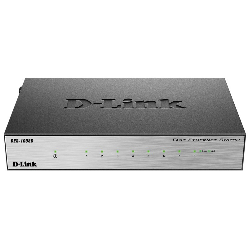Комутатор D-Link DES-1008D 8port 10/100BaseTX, compact case