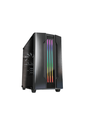Корпус Cougar Gemini M Iron Gray, Mini Tower, без БЖ, Mini ITX/Micro ATX, 2x3.5"/4x2.5", 1xUSB 2.0, 1xUSB 3.0, підсвітка Trelux RGB, Glass Wings бічна панель