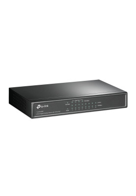 Комутатор TP-LINK TL-SG1008P, 8x100/1000 Mb/s, PoE 65.2W, металевий корпус, некерований