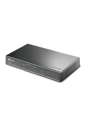 Комутатор TP-LINK TL-SG1008P, 8x100/1000 Mb/s, PoE 65.2W, металевий корпус, некерований