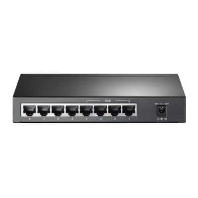 Комутатор TP-LINK TL-SG1008P, 8x100/1000 Mb/s, PoE 65.2W, металевий корпус, некерований