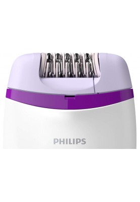 Епілятор Philips BRE225/00 White, суха епіляція, дисковий, 2 швидкості, робота від мережі, насадка з масажним ефектом