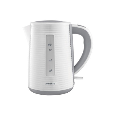 Електрочайник Ardesto EKL-F17WG White, 2150W, 1.7 л, дисковий, пластик, індикатор рівня води