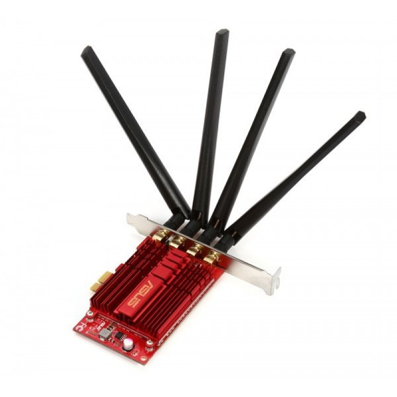 Мережевий адаптер Asus PCE-AC88 802.11a/b/g/n/ac, 4 x R SMA (зовнішня), PCI express