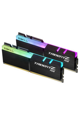 Пам'ять 16Gb x 2 (32Gb Kit) DDR4, 3200 MHz, G.Skill Trident Z RGB, Black, 16-18-18-38, 1.35V, з радіатором (F4-3200C16D-32GTZR)