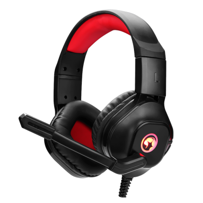 Навушники Marvo HG8929 Black-Red, Red-LED, мікрофон, Mini jack (3.5 мм), накладні, кабель 2.20 м