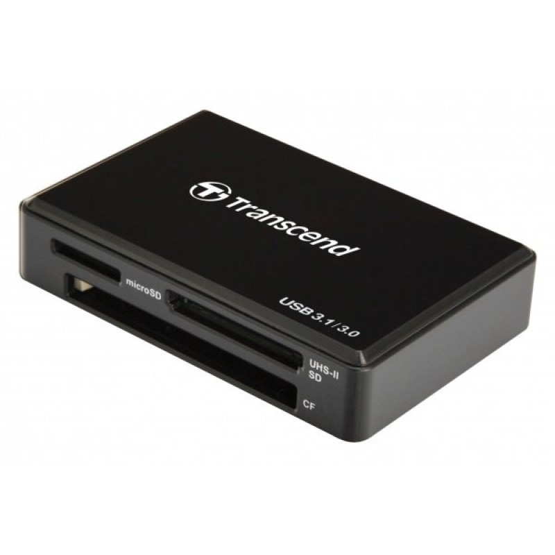 Картридер зовнішній Transcend RDF9, Black, USB 3.1, для SD/microSD/CompactFlash (TS-RDF9K2)