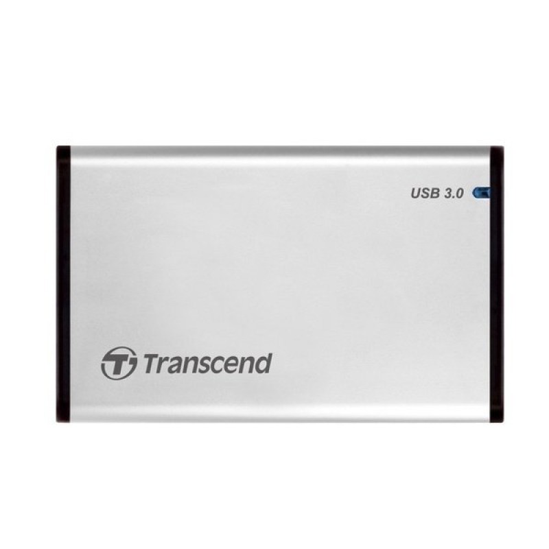 Кишеня зовнішня 2.5" Transcend StoreJet 25S3, Silver, для SSD/HDD, SATA3, USB 3.1, алюмінієвий корпус, 129 x 79.9 x 13 мм (TS0GSJ25S3)