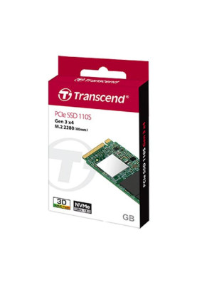 Твердотільний накопичувач M.2 256Gb, Transcend MTE110S, PCI-E 3.0 x4, 3D TLC, 1800/800 MB/s (TS256GMTE110S)