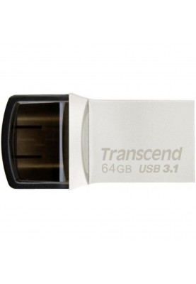 USB 3.1/Type-C Flash Drive 64Gb Transcend JetFlash 890, Black (TS64GJF890S)