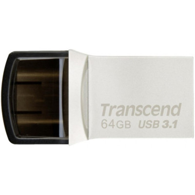 USB 3.1/Type-C Flash Drive 64Gb Transcend JetFlash 890, Black (TS64GJF890S)