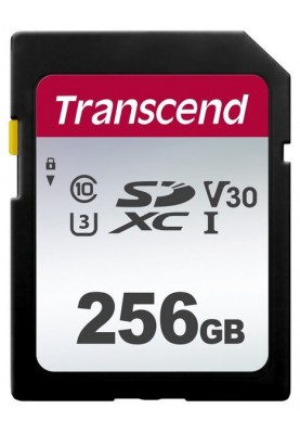 Карта пам'яті SDXC, 256Gb, Сlass10 UHS-I U3 V30, Transcend 300S (TS256GSDC300S)
