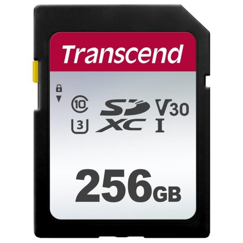 Карта пам'яті SDXC, 256Gb, Сlass10 UHS-I U3 V30, Transcend 300S (TS256GSDC300S)