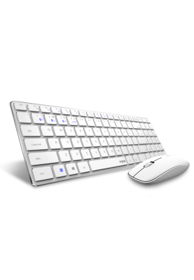 Комплект бездротовий Rapoo 9300M White, Optical, клавіатура+миша (9300M White)