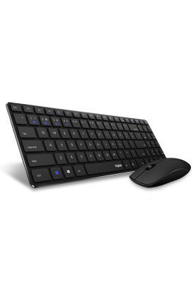 Комплект бездротовий Rapoo 9300M Black, Optical, клавіатура+миша