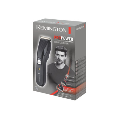 Машинка для стрижки Remington HC5200 Pro Power, робота від акумулятора/мережі, 2 насадки, регулятор змінної насадки, щіточка для чищення, масло
