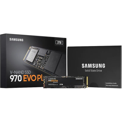 Твердотільний накопичувач M.2 2Tb, Samsung 970 Evo Plus, PCI-E 3.0 x4, MLC 3-bit, 3500/3300 MB/s (MZ-V7S2T0B)