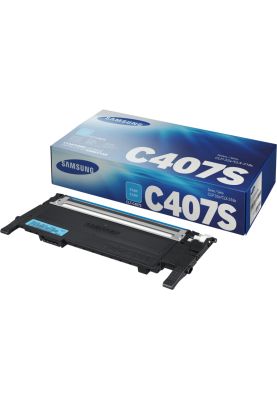 Картридж Samsung CLT-C407S, Cyan, CLP-320/325, CLX-3185, 1000 стор (ST998A)