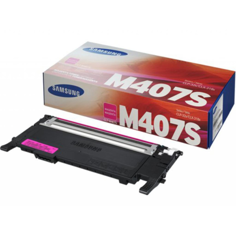 Картридж Samsung CLT-M407S, Magenta, CLP-320/325, CLX-3185, 1000 стор (SU266A)