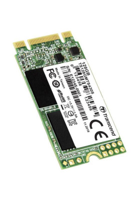 Твердотільний накопичувач M.2 128Gb, Transcend 430S, SATA3, 3D TLC, 560/380 MB/s, формат 2242 (42 мм) (TS128GMTS430S)