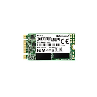 Твердотільний накопичувач M.2 256Gb, Transcend 430S, SATA3, 3D TLC, 530/400 MB/s, формат 2242 (42 мм) (TS256GMTS430S)