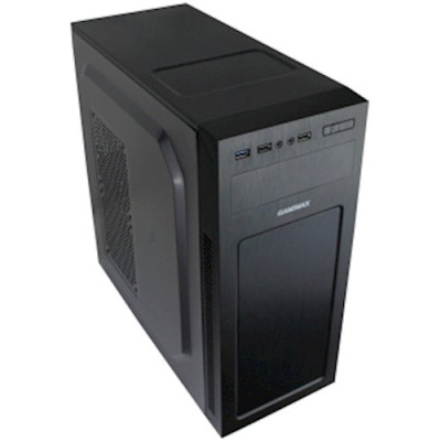 Корпус GameMax MT520-FAN Black, без БЖ, Mid Tower, ATX / Micro ATX / Mini ITX, 2хUSB 2.0, 1хUSB 3.0, 0.5 мм, 4.0кг