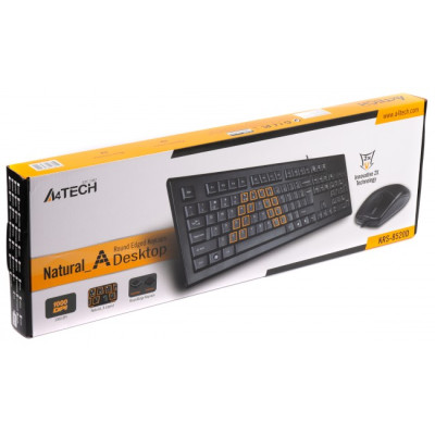 Комплект A4Tech KRS-8520D, Black, дротовий, USB (KRS-85+OP-620D)