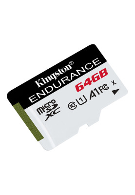 Карта пам'яті microSDXC, 64Gb, Class10 UHS-I U1 A1, Kingston High Endurance, без адаптера, R95 / W30 MB/s (SDCE/64GB)