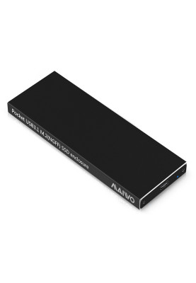 Кишеня зовнішня M.2 Maiwo K16NC, Black, USB 3.1 Type-C, формат 2230/2242/2260/2280