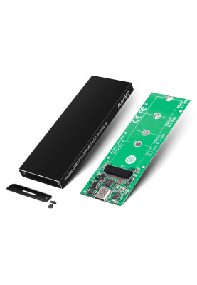 Кишеня зовнішня M.2 Maiwo K16NC, Black, USB 3.1 Type-C, формат 2230/2242/2260/2280