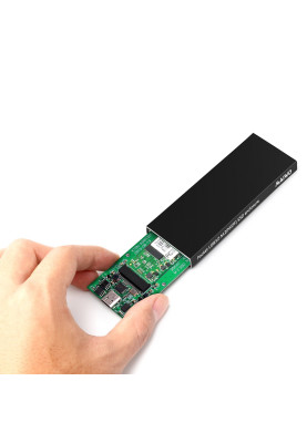 Кишеня зовнішня M.2 Maiwo K16NC, Black, USB 3.1 Type-C, формат 2230/2242/2260/2280