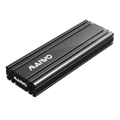 Кишеня зовнішня M.2 Maiwo K1686P, Black, NVMe, USB 3.1, формат 2230/2242/2260/2280, алюмінієвий корпус