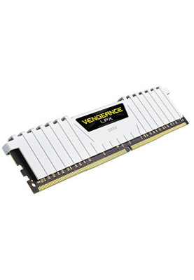 Пам'ять 8Gb x 2 (16Gb Kit) DDR4, 3200 MHz, Corsair Vengeance LPX, White, 16-18-18-36, 1.35V, з радіатором (CMK16GX4M2B3200C16W)