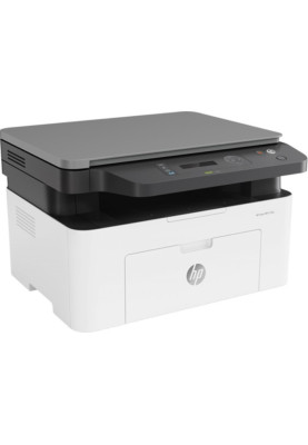 БФП лазерний ч/б A4 HP LaserJet MFP135w, Grey, WiFi, 1200x1200 dpi, до 20 стор/хв, 2-рядковий РК-екран, USB, картридж W1106A (4ZB83A)