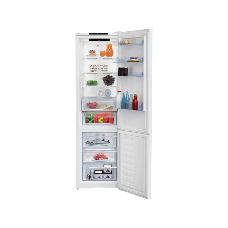 Холодильник Beko RCNA406I30W, White, двокамерний, загальний об'єм 362L, корисний об'єм 253L/109L, 202,5x59,5x67 см