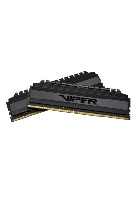 Пам'ять 8Gb x 2 (16Gb Kit) DDR4, 3000 MHz, Patriot Viper 4 Blackout, Black, 16-18-18-36, 1.35V, з радіатором (PVB416G300C6K)