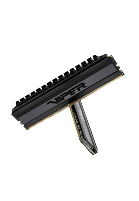 Пам'ять 8Gb x 2 (16Gb Kit) DDR4, 3200 MHz, Patriot Viper 4 Blackout, Black, 16-18-18-38, 1.35V, з радіатором (PVB416G320C6K)