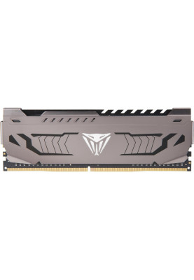 Пам'ять 8Gb DDR4, 3200 MHz, Patriot Viper Steel, Gray, 16-18-18-38, 1.35V, з радіатором (PVS48G320C6)