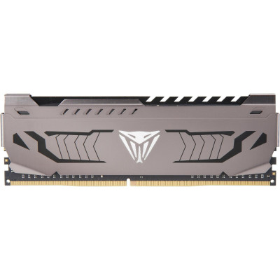Пам'ять 8Gb DDR4, 3200 MHz, Patriot Viper Steel, Gray, 16-18-18-38, 1.35V, з радіатором (PVS48G320C6)