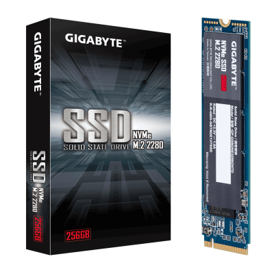 Твердотільний накопичувач M.2 256Gb, Gigabyte, PCI-E 3.0 x4, 3D TLC, 1700/1100 MB/s (GP-GSM2NE3256GNTD)