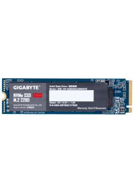 Твердотільний накопичувач M.2 256Gb, Gigabyte, PCI-E 3.0 x4, 3D TLC, 1700/1100 MB/s (GP-GSM2NE3256GNTD)
