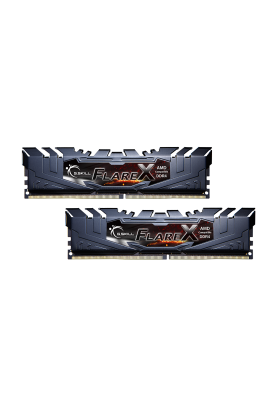 Пам'ять 16Gb x 2 (32Gb Kit) DDR4, 3200 MHz, G.Skill Flare X, Black, 16-18-18-38, 1.35V, з радіатором (F4-3200C16D-32GFX)