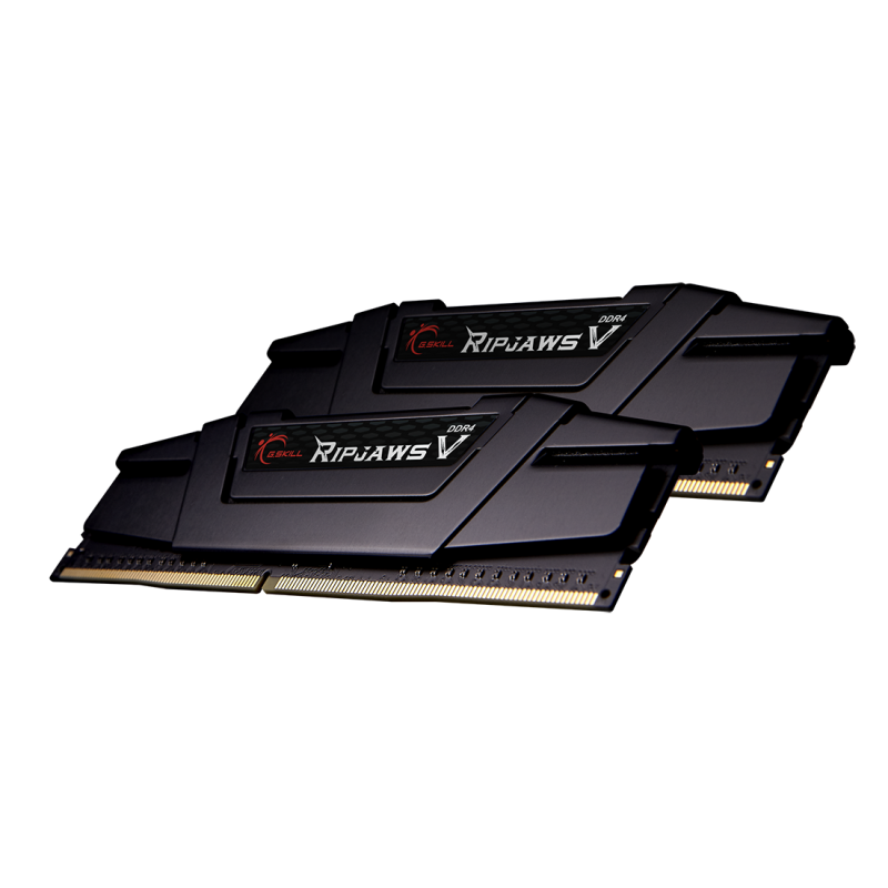 Пам'ять 16Gb x 2 (32Gb Kit) DDR4, 3600 MHz, G.Skill Ripjaws V, Black, 18-22-22-42, 1.35V, з радіатором (F4-3600C18D-32GVK)