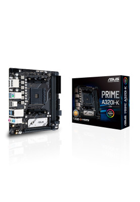 Мат.плата AM4 (A320) Asus PRIME A320I-K/CSM, A320, 2xDDR4, Int.Video(CPU), 4xSATA3, 1xM.2, 1xPCI-E 16x 3.0, ALC887, RTL8111H, 4xUSB3.1/2xUSB3.0/4xUSB2.0, HDMI/DP, Mini-ITX