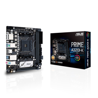Мат.плата AM4 (A320) Asus PRIME A320I-K/CSM, A320, 2xDDR4, Int.Video(CPU), 4xSATA3, 1xM.2, 1xPCI-E 16x 3.0, ALC887, RTL8111H, 4xUSB3.1/2xUSB3.0/4xUSB2.0, HDMI/DP, Mini-ITX