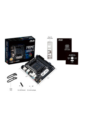 Мат.плата AM4 (A320) Asus PRIME A320I-K/CSM, A320, 2xDDR4, Int.Video(CPU), 4xSATA3, 1xM.2, 1xPCI-E 16x 3.0, ALC887, RTL8111H, 4xUSB3.1/2xUSB3.0/4xUSB2.0, HDMI/DP, Mini-ITX
