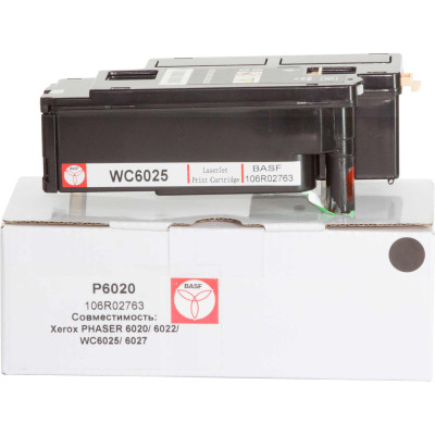 Картридж Xerox 106R02763, Black, Phaser 6020/6022, WorkCentre 6025/6027, 1000 стор, BASF (BASF-KT-106R02763)